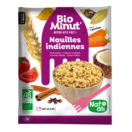 Produse - Noodle instant in stil indian, bio, 80g, Nat-ali                                                    