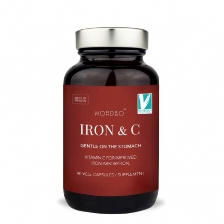 Performanta si Fitness - NORDBO Vitamina C  Fier - Vegan - 90 capsule