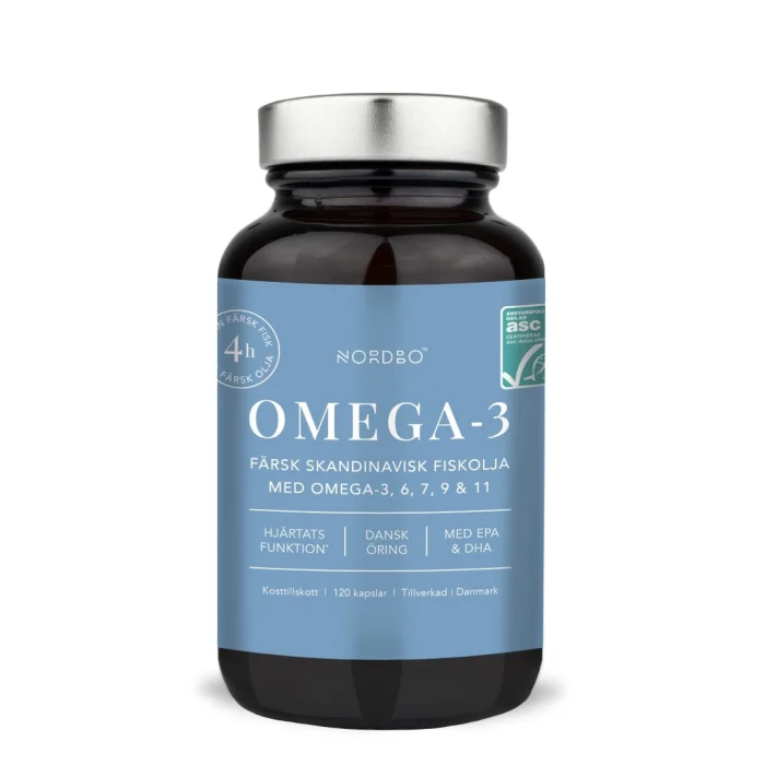Suplimente alimentare - Omega 3, 6, 9 si 11, 120 capsule – Ulei de peste din pastrav danez (certificat ASC)