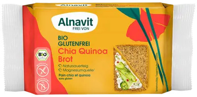 Alimente - Paine cu chia si quinoa fara gluten, bio, 250g Alnavit                                              