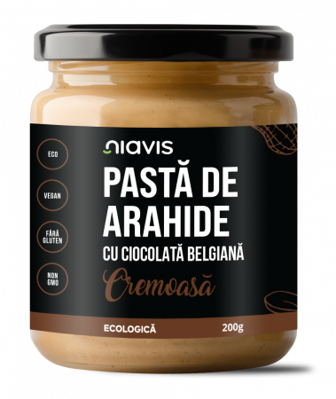 Dulciuri - Pasta de Arahide cu Ciocolata Belgiana Cremoasa Ecologica/BIO 200g