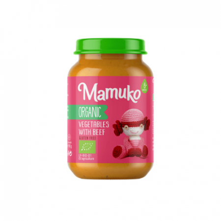 Produse - Piure de legume cu vita, bio, 190g, Mamuko                                                          