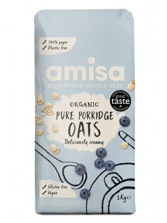 Alimente - Porridge din ovaz fara gluten, bio, 1kg, Amisa                                                      