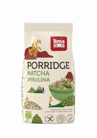 Produse - Porridge Express cu matcha si spirulina fara gluten bio 350g Lima                                   