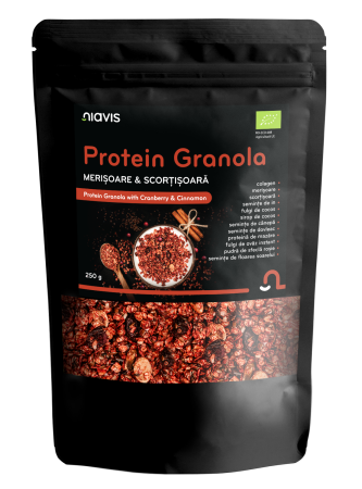 Produse Alimentare - Protein Granola - Merisoare & Scortisoara Ecologica 250g
