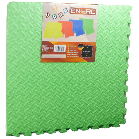 Articole sport - Saltea tip puzzle 60x60x1,2 cm, set 4 buc - diferite culori Verde