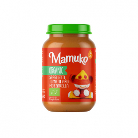 Produse - Spaghetti cu rosii si mozzarella, bio, 190g, Mamuko                                                 