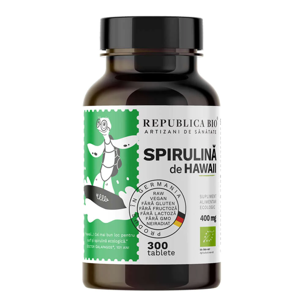 Spirulina Ecologica de Hawaii (400 mg) Republica BIO, 300 tablete (120 g) [1]