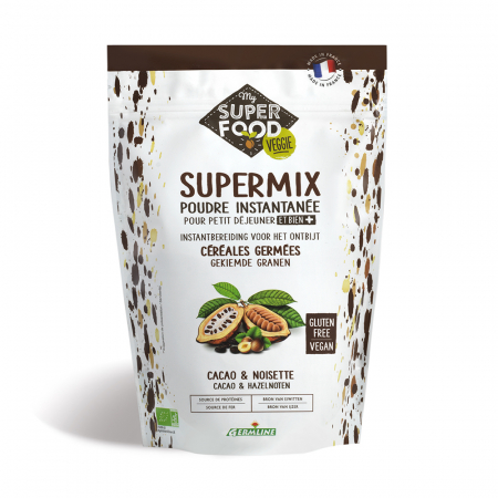 Produse - Supermix pentru micul dejun cu alune de padure si cacao bio 350g Germline                           