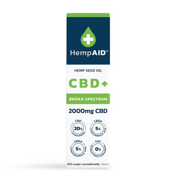 Remedii - Ulei de canepa cu 2000MG CBD, 500MG CBDA, 500MG CBGA, broad spectrum, HEMPAID, natural, 10ML