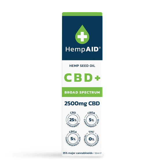 Remedii - Ulei de canepa cu 2500MG CBD, 500MG CBDA, 500MG CBGA, Broad spectrum, HEMPAID, natural, 10ML