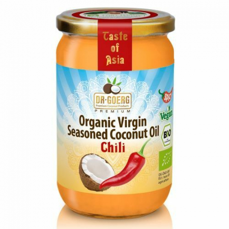 Produse - Ulei de cocos condimentat cu chilli bio, 190ml Dr. Goerg                                            
