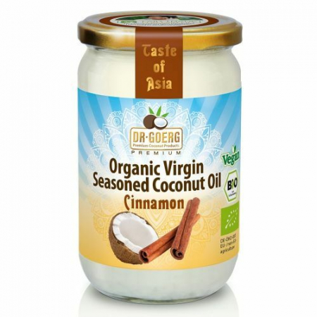 Produse - Ulei de cocos condimentat cu scortisoara bio, 190ml Dr. Goerg                                       