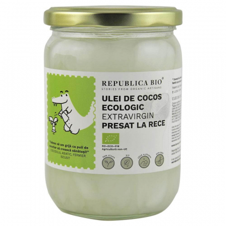 Produse Alimentare - Ulei de cocos Republica BIO 500 ml, extravirgin, presat la rece, bio