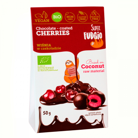 Produse - Visine invelite in ciocolata eco 50g Super Fudgio                                                   