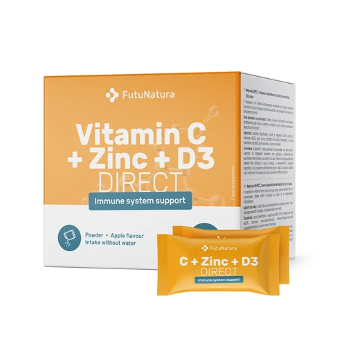 Memorie si concentrare - Vitamina C 500 + Zinc + D3 DIRECT, FutuNatura