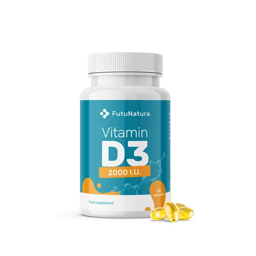 Memorie si concentrare - Vitamina D3, 2000 UI -sustine sistemul imunitar, 60 cps, FutuNatura
