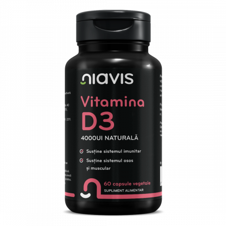Capsule & Comprimate - Vitamina D3 4000ui Naturala 60 cps