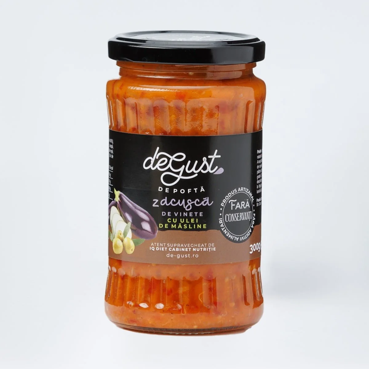 Unturi si creme tartinabile - Zacusca de vinete cu Ulei de Masline, 300 gr