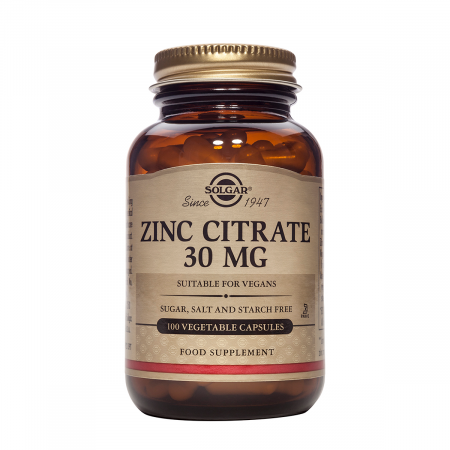 Memorie si concentrare - ZINC CITRATE 30mg veg. caps 100s