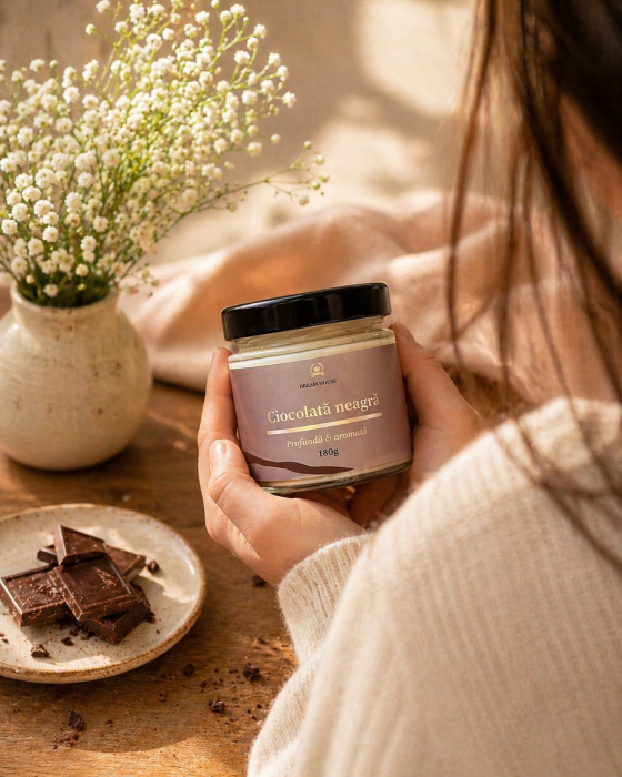 Lumânare parfumată din ceară de soia 100% naturală Ciocolată neagră [2]