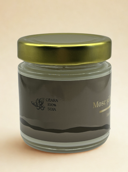 Lumânare parfumată din ceară de soia 100% naturală Mosc și lemn de santal [3]