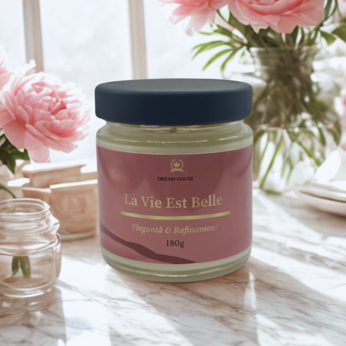 Lumânare parfumată din ceară de soia 100% naturală La Vie Est Belle [3]
