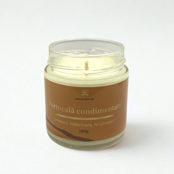 Lumânare parfumată din ceară de soia 100% naturală Portocală Condimentată [4]