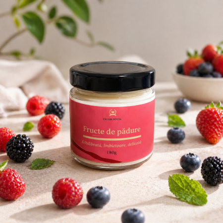 Lumanari Parfumate - Lumânare parfumată din ceară de soia 100% naturală Fructe de pădure