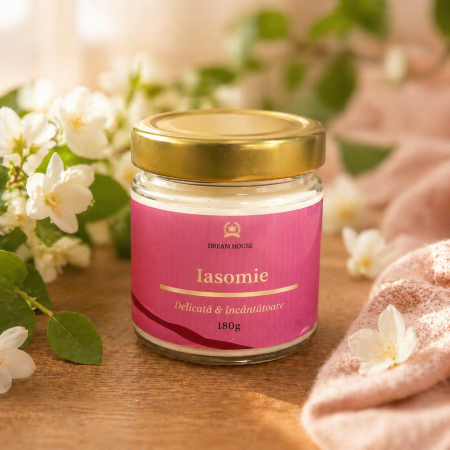 Lumanari Parfumate - Lumânare parfumată din ceară de soia 100% naturală Iasomie