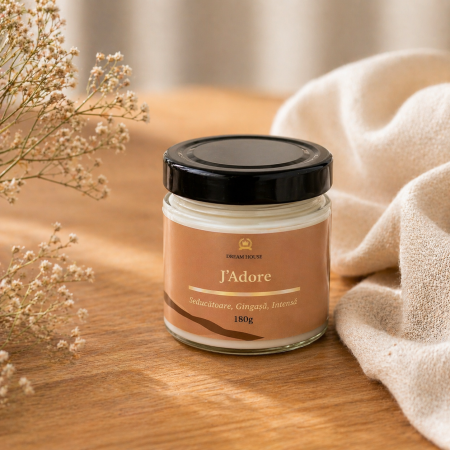 Lumanari Parfumate - Lumânare parfumată din ceară de soia 100% naturală J'Adore