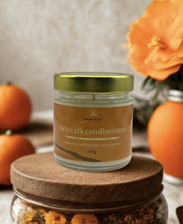Lumanari Parfumate - Lumânare parfumată din ceară de soia 100% naturală Portocală Condimentată
