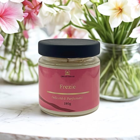 Lumanari Parfumate - Lumânare parfumată din ceară de soia 100% naturală Frezie