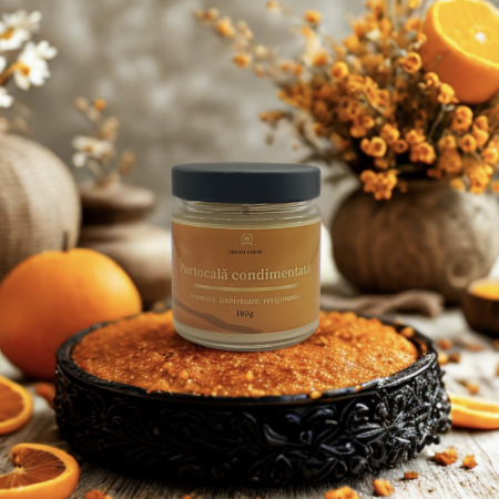 Lumânare parfumată din ceară de soia 100% naturală Portocală Condimentată [2]