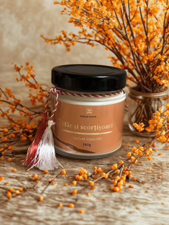 Lumanari Parfumate - Lumânare parfumată din ceară de soia 100% naturală Măr și scorțișoară