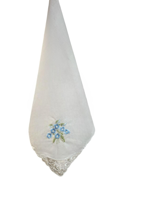 Batiste Dama cu Broderie si Danteluta din Bumbac 100 %, 27 x 27 cm [2]