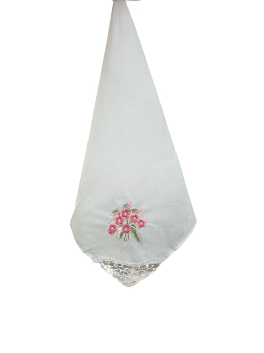 Batiste Dama cu Broderie si Danteluta din Bumbac 100 %, 27 x 27 cm [4]