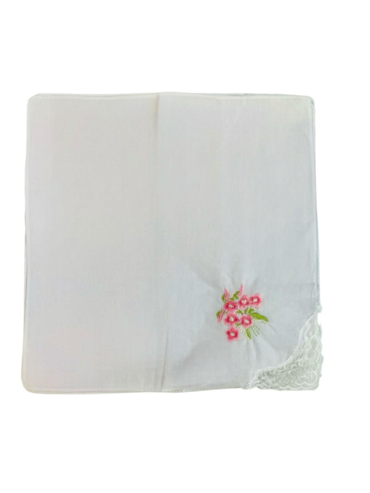 Batiste Dama cu Broderie si Danteluta din Bumbac 100 %, 27 x 27 cm [5]