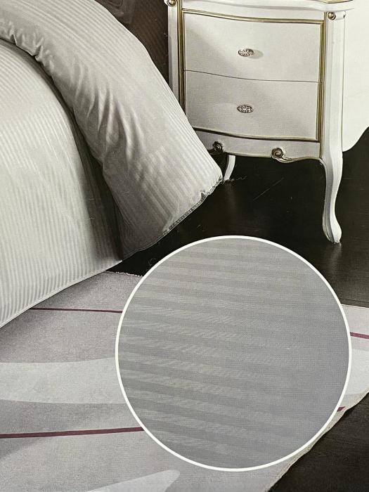 Lenjerie de pat Damasc , 6 Piese , East Comfort ,GRI [2]