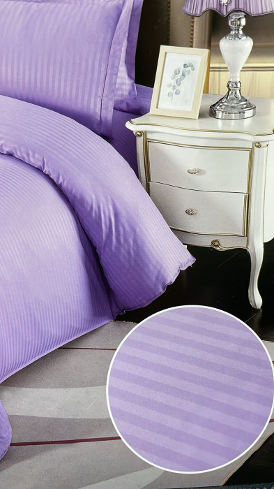 Lenjerie de pat Damasc , 6 Piese , East Comfort , Lila [2]