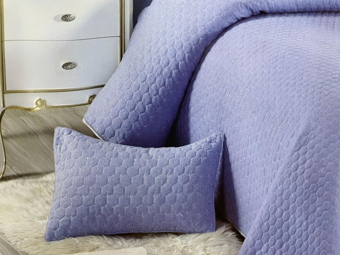 Cuvertura Premium Matlasata , 5 Piese, 100% BUMBAC Albastru deschis [2]