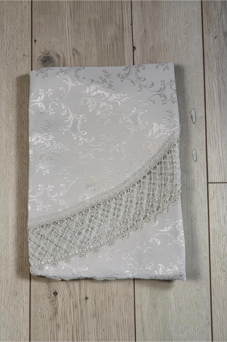 Fata de masa Ovala, Festiva si Eleganta, cu Dantela Delicata, Tehnologia Anti-Pata, 160 x 220 cm Caffe A [2]
