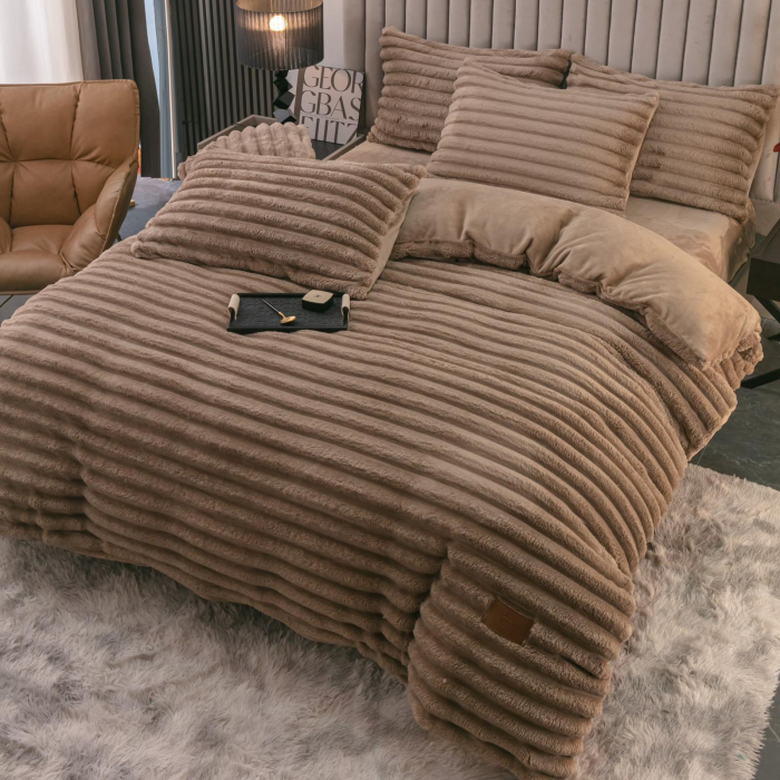 Lenjerie de pat Cocolino Blanita de Iepure Premium Maro 4Piese Jojo Home [1]