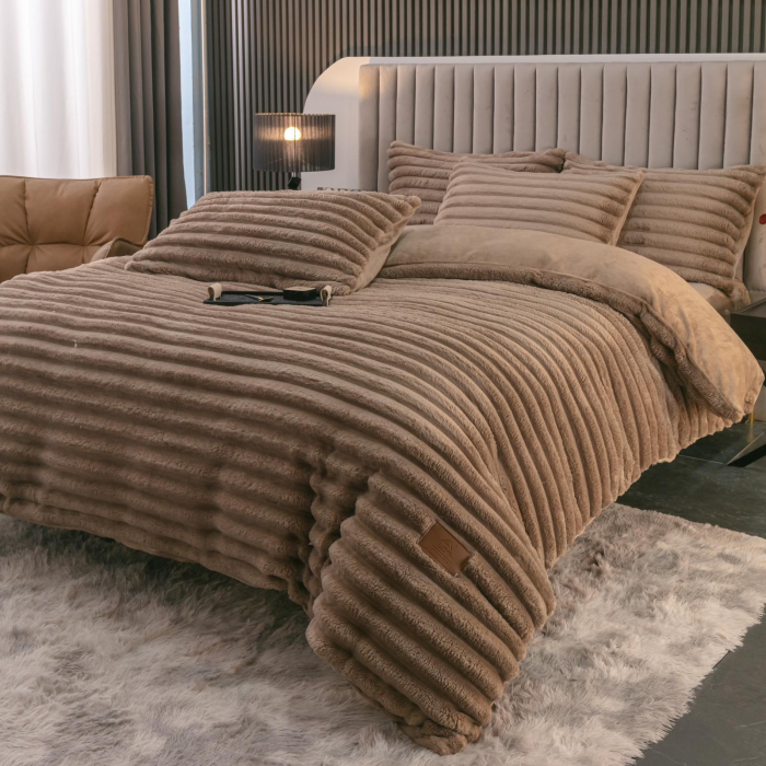 Lenjerie de pat Cocolino Blanita de Iepure Premium Maro 4Piese Jojo Home [3]