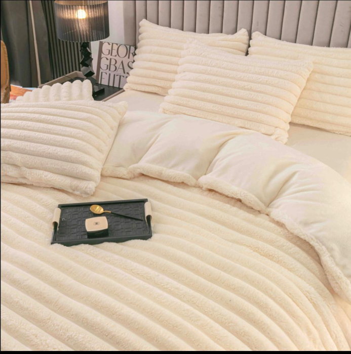 Lenjerie de pat CocolinoBlanita de Iepure Premium Ivoire 4Piese Jojo Home [3]