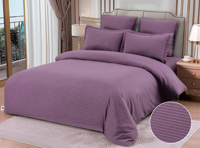 Lenjerie de pat Single din Damasc 100% Bumbac , Confort si Eleganta [2]