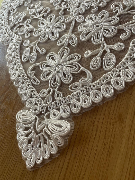 Napron Alb -Traversa de Masa Eleganta, Teslaifer Decorativ 40x150 cm [2]