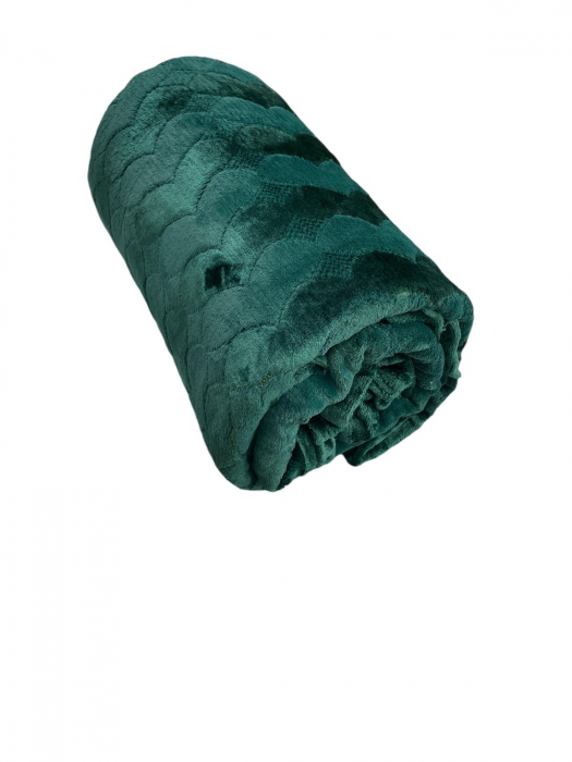 Patura Cocolino , model Inima , Verde brad 200x230 cm [2]