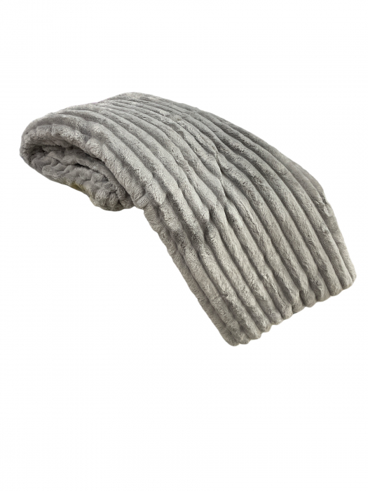 Patura Cocolino tip Blanita de Iepure , 200 x 230 cm Gri [2]