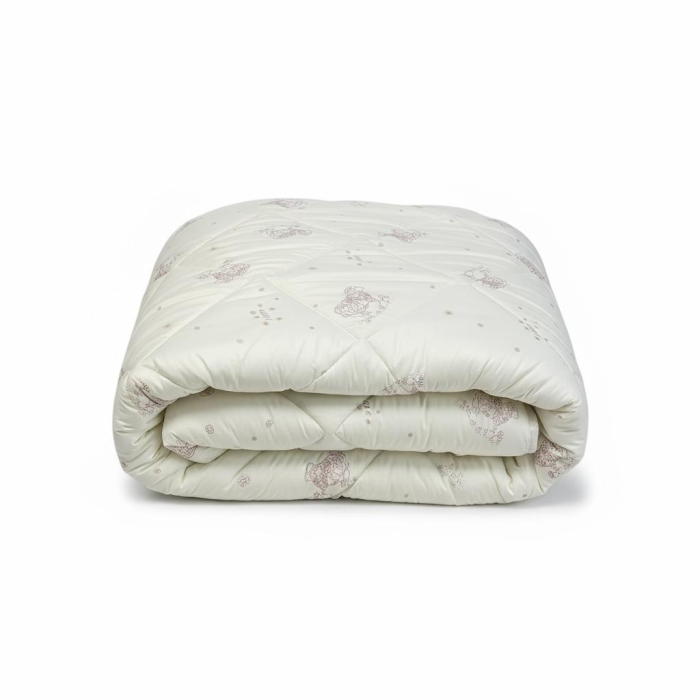 Pilota Lana Naturala pat Dublu , 210 x 230 cm, Umplutura 400g/mp, 100 % Lana, invelis din microfibra, nivel de caldura ridicat, Bej [3]